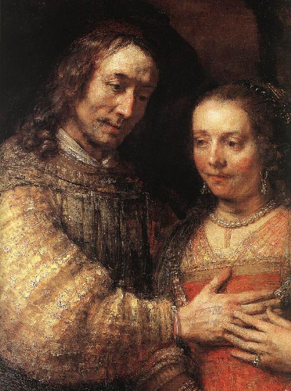 REMBRANDT Harmenszoon van Rijn The Jewish Bride (detail) dy